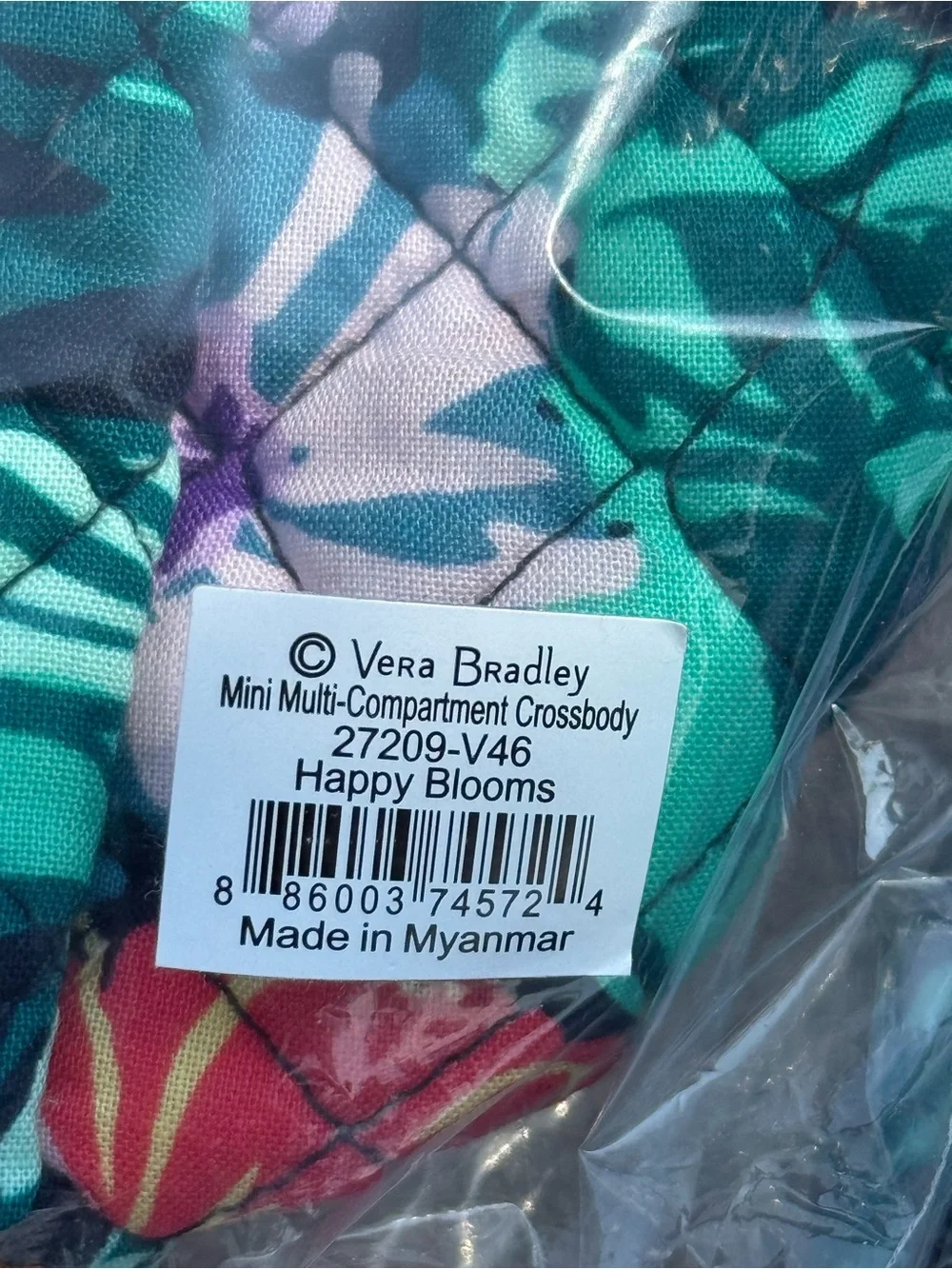 Vera Bradley Navy Quilted & Bright Floral Print “Happy Blooms” NEW 5 items - Picture 13 of 16